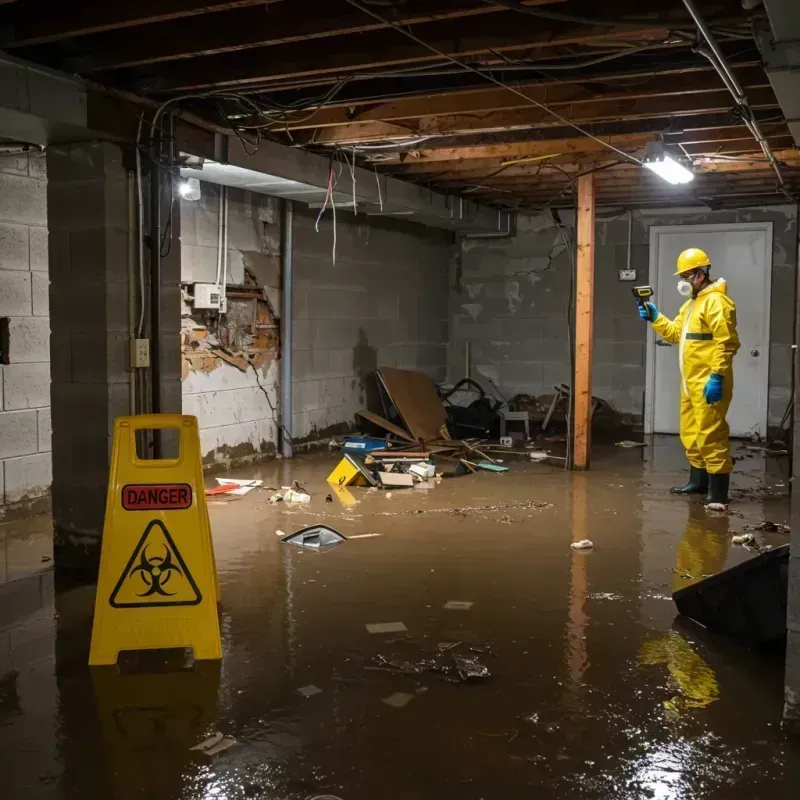 Flooded Basement Electrical Hazard in Little River County, AR Property