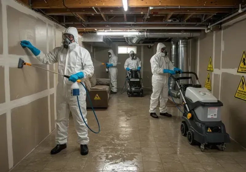 Basement Moisture Removal and Structural Drying process in Little River County, AR